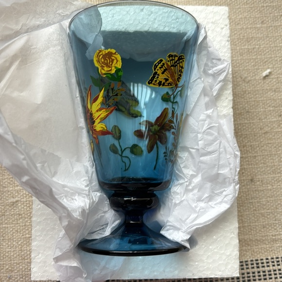 (2 goblets) NWT anthropologie Nathalie Lete hand painted wine golbets - Picture 4 of 4